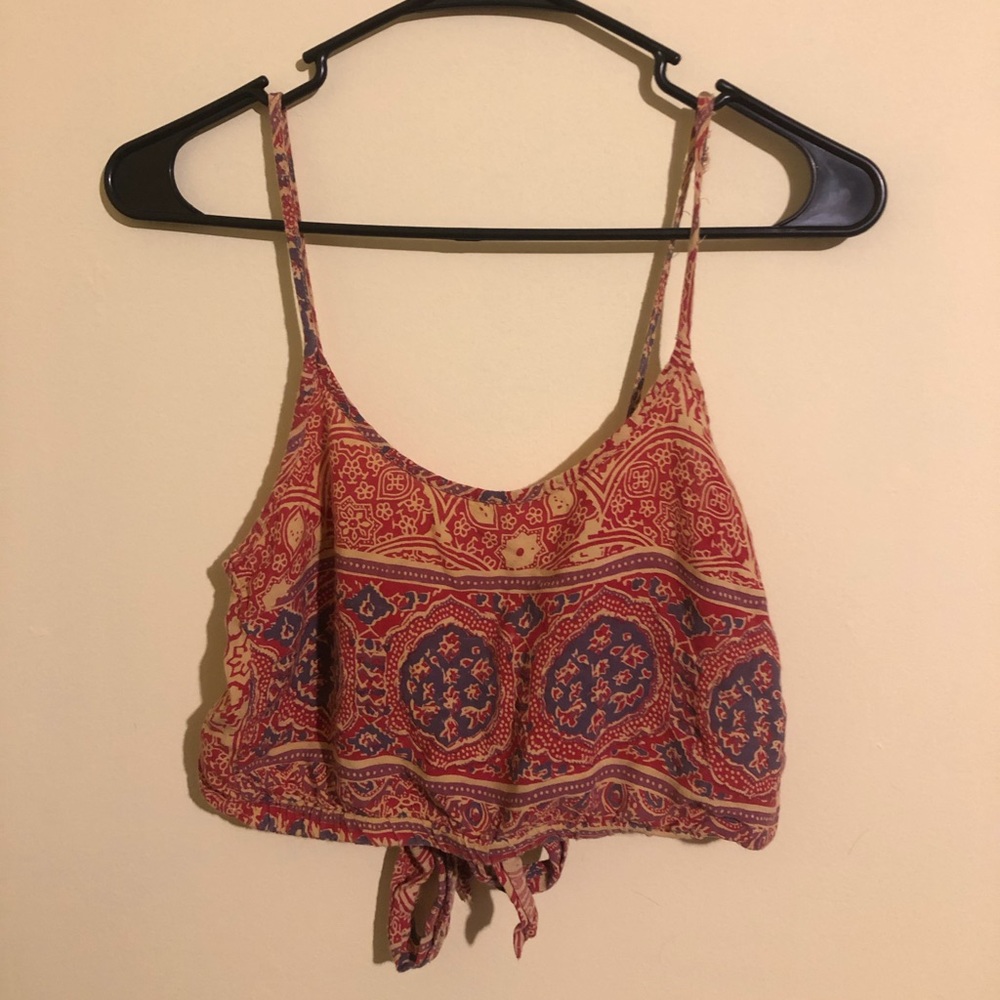 L.A. Hearts Crop Tank Top Tie Back